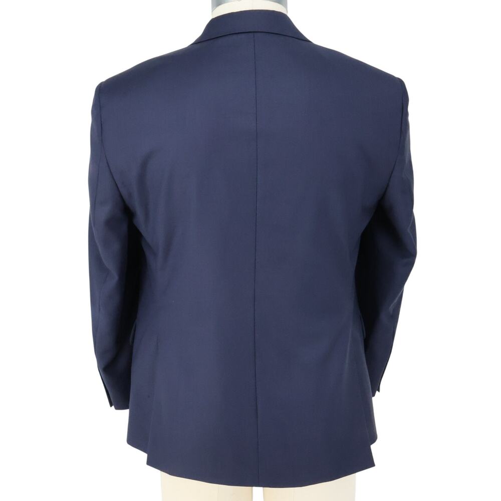 Jos A Bank Traveler Sport Coat Mens 42S Blue Wool Lined Blazer Jacket Preppy - Picture 2 of 16